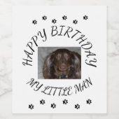 マイドッグ誕生日 ワインラベル (シングルラベル)