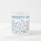 マイドリンク霜の降りた石板ブルージオメトリックサークル フロストグラスマグカップ (中央)