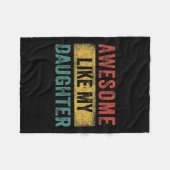 マイドーターメンズレトロパパの父おもしろいと同じ フリースブランケット (正面(横))