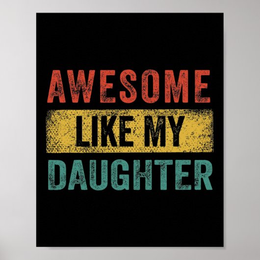 マイドーターメンズレトロパパの父おもしろいと同じ ポスター (正面)