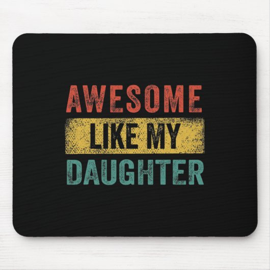 マイドーターメンズレトロパパの父おもしろいと同じ マウスパッド (正面)