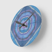 マイナーライト絞り染め ラウンド壁時計 (傾斜)