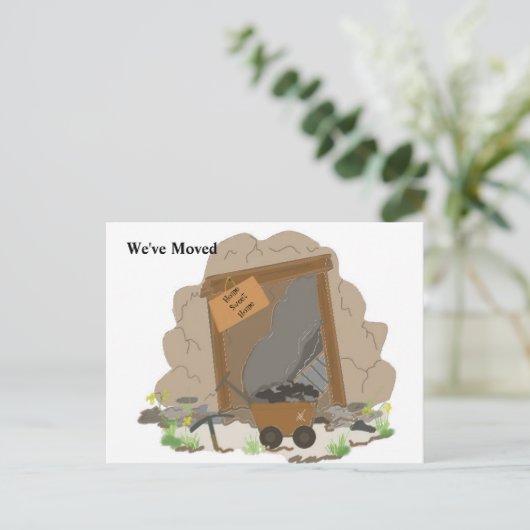 マイニングケーブ – 引っ越しました 案内ポストカード (スタンド正面)