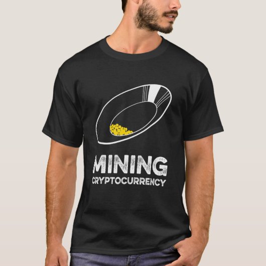 マイニング暗号通貨金ゴールドの試掘 Tシャツ (正面)