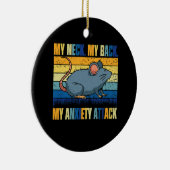 マイネックマイ背中不安攻撃ラットレトロ セラミックオーナメント (右)