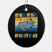 マイネックマイ背中不安攻撃ラットレトロ セラミックオーナメント (左)