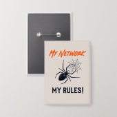 マイネットワーク、ルールおもしろいIT 缶バッジ (正面/裏面)