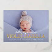 マイネーム実在フォイルベビー誕生発表 箔シーズンカード (正面)