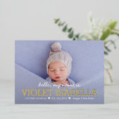 マイネーム実在フォイルベビー誕生発表 箔シーズンカード (立ち正面)