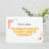 マイネーム招待状&ポストカード – はっきりした Pers 招待状 (スタンド正面)