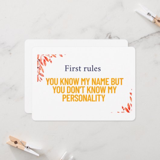 マイネーム招待状&ポストカード – はっきりした Pers 招待状 (正面/裏面インサイチュ)