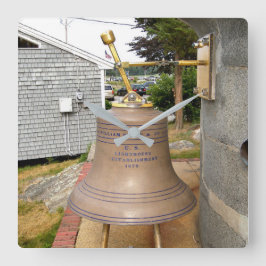 マイノッツレッジライトハウスフォグベルスクエアウォールクロック スクエア壁時計