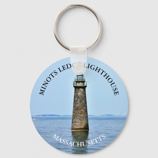 マイノッツレッジライトハウスマサチューズキーリング キーホルダー (正面)