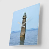 マイノッツレッジライトハウスマス。正方形の壁時計 スクエア壁時計 (傾斜)