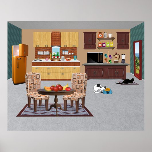 マイノフィセントのキッチン ポスター (正面)