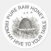 マイハイブからテーブルへヴィンテージスキップハニーロゴ ラウンドシール (正面)