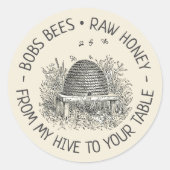 マイハイブからテーブルへヴィンテージスキップハニーロゴ ラウンドシール (正面)