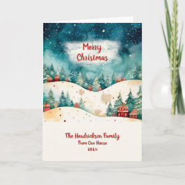 マイハウスからヴィンテージ写真クリスマスカード カード