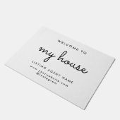 マイハウス実在エステートモダンホワイト不動産仲介業者 ドアマット (アングル)