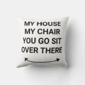 マイハウス私の椅子あそこに座って枕 クッション (裏面)