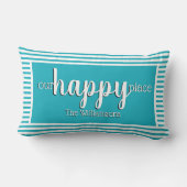 マイハカスタムッピープレイスティール(緑がかった色)ストライプ ランバークッション (裏面)