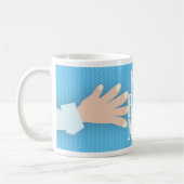 マイハグかわいい漫画おもしろいスローガンアートおもしろい コーヒーマグカップ (左)