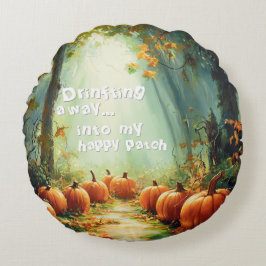 マイハッピーパッチカボチャかわいらしラージ ラウンドクッション