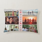 マイハッピープレイスカスタマイズ可能なファミリーフォト6写真 アクセントクッション (裏面)