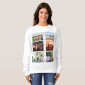 マイハッピープレイスカスタマイズ可能なファミリーフォト6写真 スウェットシャツ (正面フル)