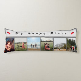 マイハッピープレイスカスタマイズ可能なファミリーフォト6写真 ボディピロー