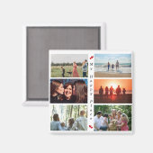 マイハッピープレイスカスタマイズ可能なファミリーフォト6写真 マグネット (正面/裏面)