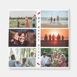 マイハッピープレイスカスタマイズ可能なファミリーフォト6写真 マグネット