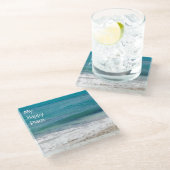 マイハッピープレイスカリブのシー ガラスコースター (アングル)