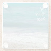 マイハッピープレイスカリブのシー ガラスコースター (裏面)