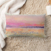 マイハッピープレイスサンセットビーチアート ランバークッション (ブランケット)