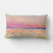 マイハッピープレイスサンセットビーチアート ランバークッション (正面)
