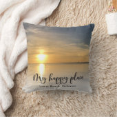 マイハッピープレイスパーソナライズされたフルフォトカスタムー クッション (ブランケット)