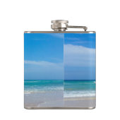 マイハッピープレイスビニールフラ包まれたスク フラスク (裏面)