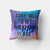 マイハッピープレイスボホビーチ&パームツリーズ クッション (裏面)