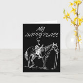 マイハッピープレイス馬好き乗馬の馬乗り カード (黄色い花)