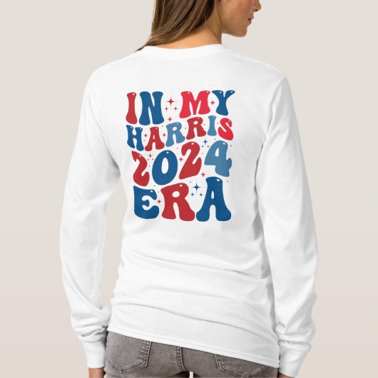 マイハリスエラレトロGroovy Kamala Harris 2024 Tシャツ (裏面)