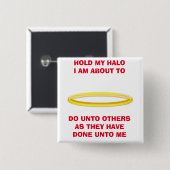 マイハローボタンを押す 缶バッジ (正面&裏面)