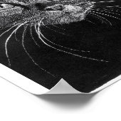 マイハンドスケッチ猫顔ポスター ポスター (角)