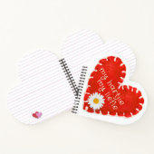 マイハートジエマイライフアップリケハートとデイジー ノートブック (内部)