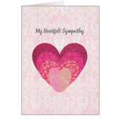 マイハートフェルト悔やみや弔慰キルトルックハート (正面)