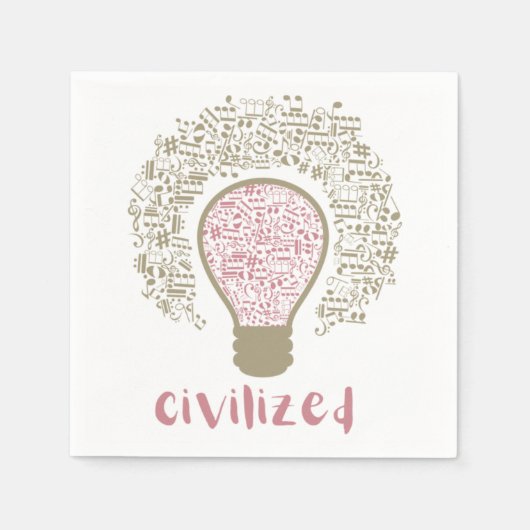 マイハートルクラシックミデザイン文明美術 スタンダードカクテルナプキン (正面)