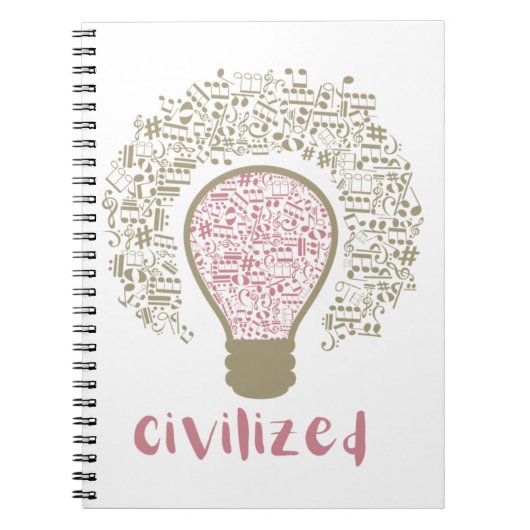 マイハートルクラシックミデザイン文明美術 ノートブック (正面)