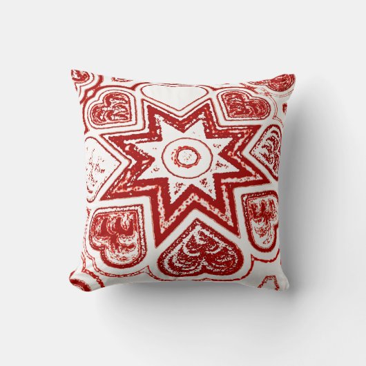 'マイハート'装飾用クッション(白) クッション (正面)