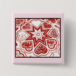 'マイハート'角ピン（白） 缶バッジ