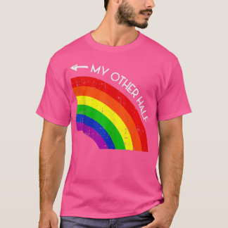 マイハーフゲイカップル虹のプライドカッコいいLGBT A Tシャツ